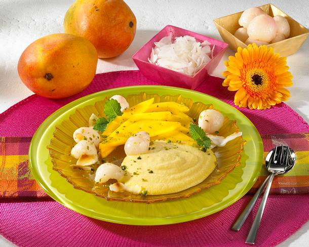 Mango-Creme mit Kokos Rezept Mango-Creme mit Kokos Rezept