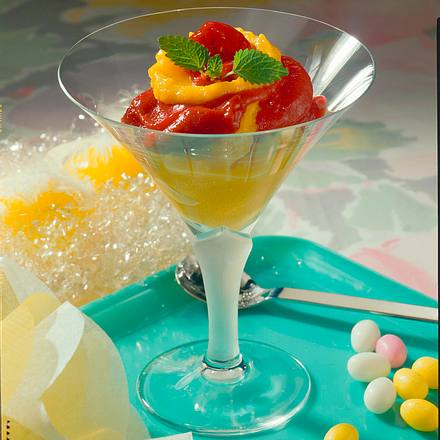 Mango-Himbeer-Sorbet Rezept Mango-Himbeer-Sorbet Rezept