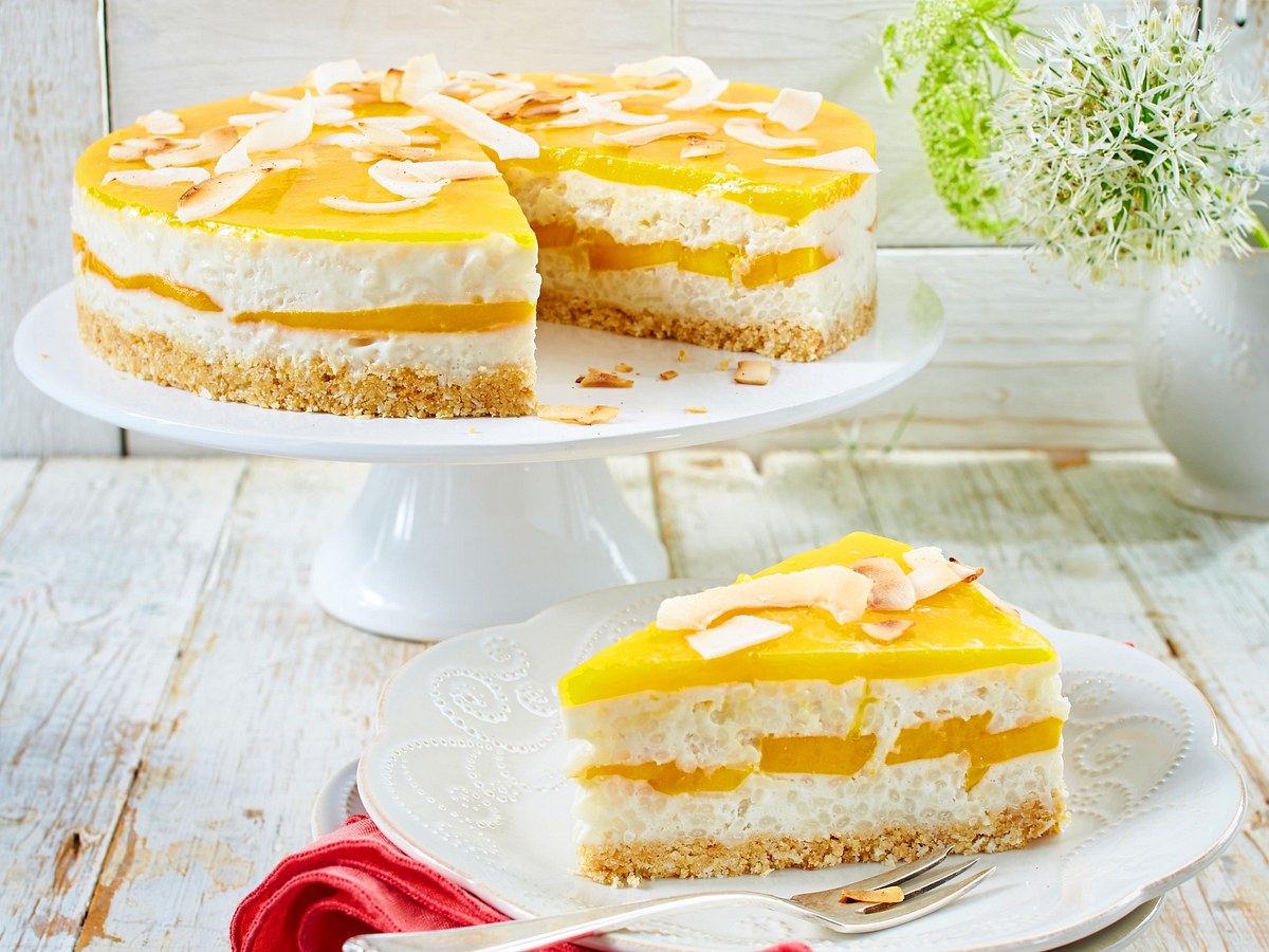 Mango-Milchreis-Torte Rezept