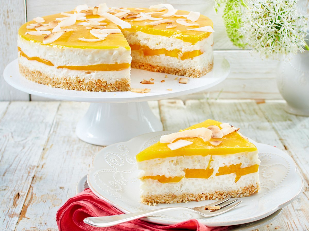 Mango-Milchreis-Torte