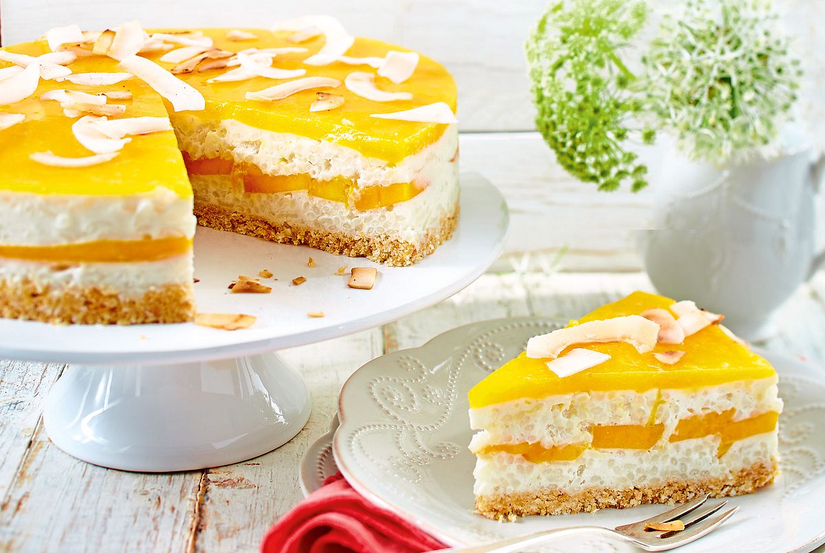 Mango-Milchreis-Torte Rezept