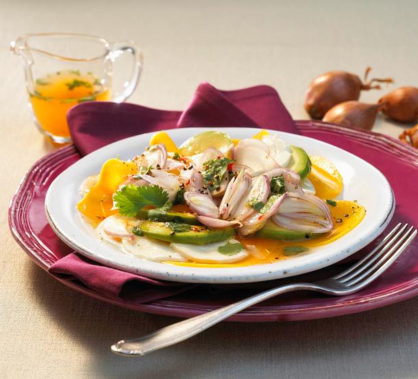 Mango-Schalotten-Carpaccio Rezept Mango-Schalotten-Carpaccio Rezept