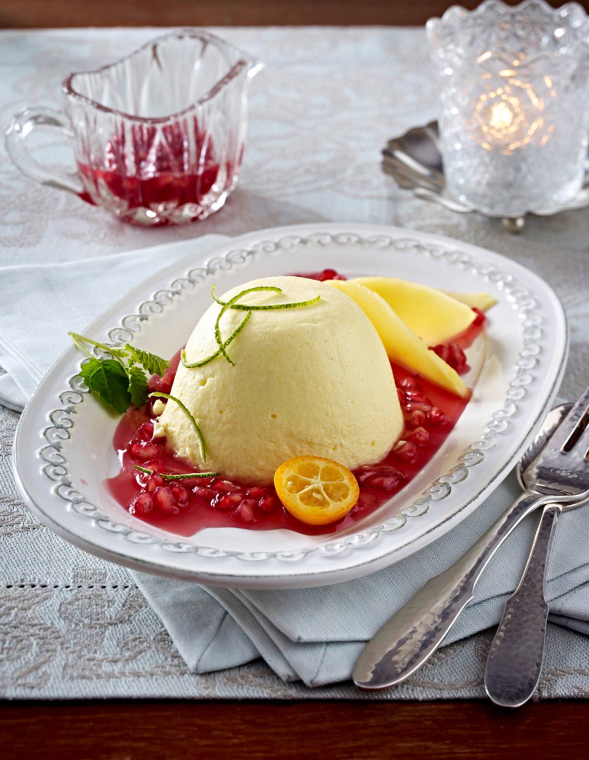 Mangocreme mit Granatapfel Rezept