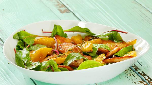 Mangoldsalat mit Hähnchen