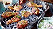 Marinierte Hähnchenteile vom Grill mit Gurkensalat an der Seite - Foto: House of Food / Bauer Food Experts KG