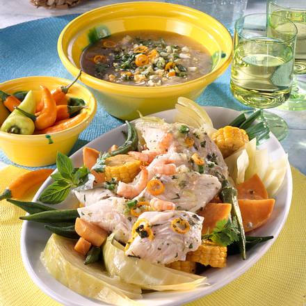 Marinierter Fischtopf mit Gemüse Rezept Marinierter Fischtopf mit Gemüse Rezept