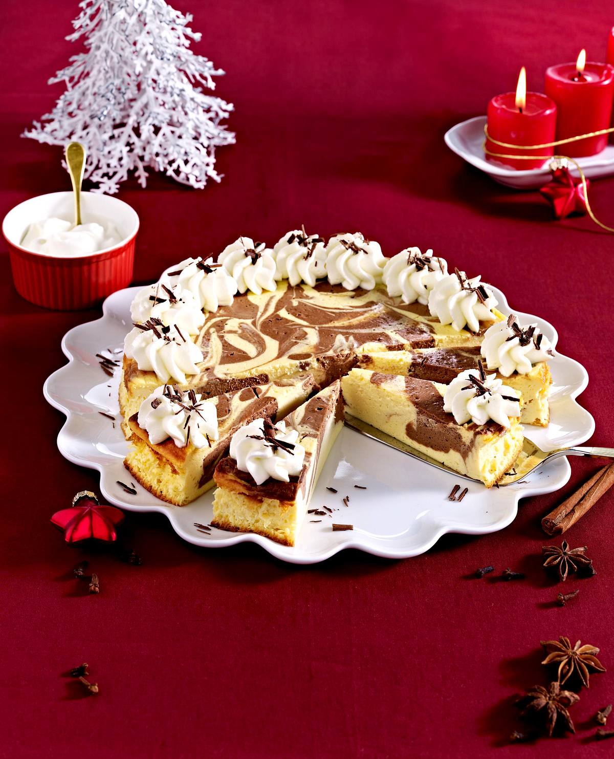 Marmor-Käsekuchen mit Weihnachtsgewürzen Rezept