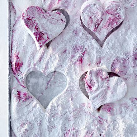 Marmorierte Marshmallow-Herzen Rezept Marmorierte Marshmallow-Herzen Rezept