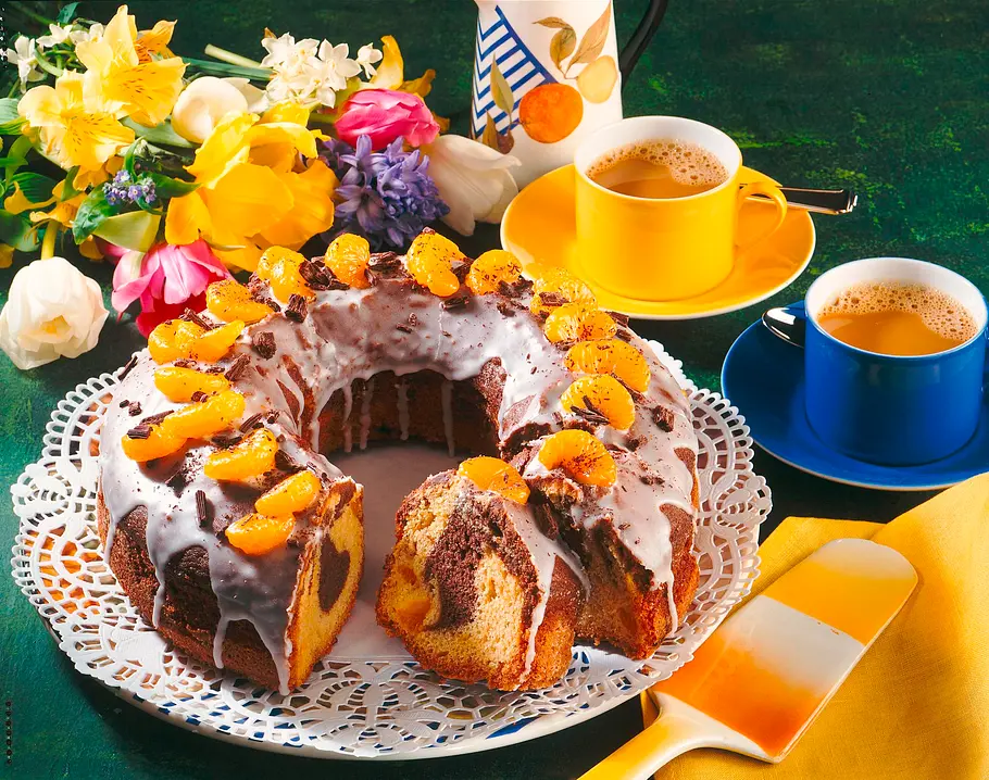 Marmorkuchen mit Mandarinen Rezept Marmorkuchen mit Mandarinen Rezept