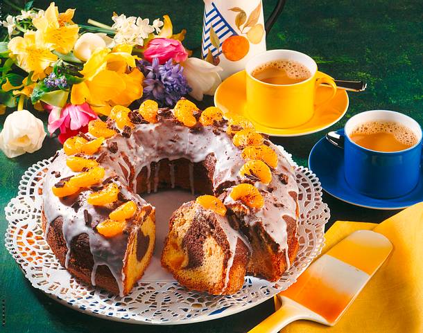 Marmorkuchen mit Mandarinen Rezept Marmorkuchen mit Mandarinen Rezept