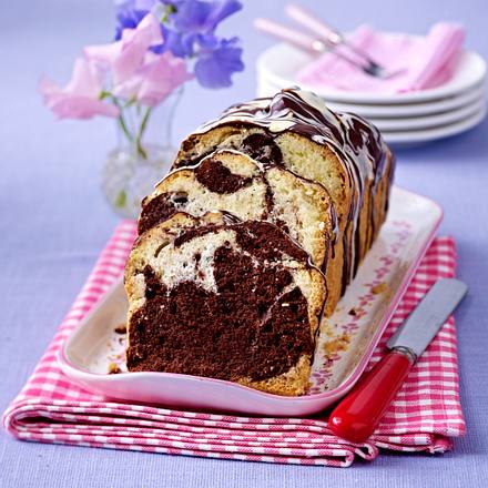 Marmorkuchen mit Schokoguss Rezept Marmorkuchen mit Schokoguss Rezept