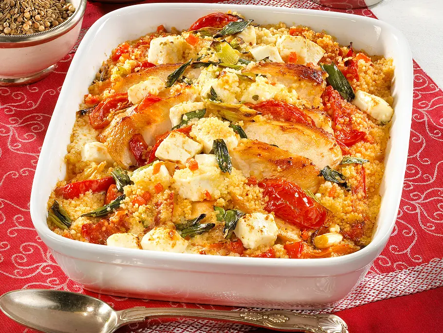 Marokkanischer Couscous-Auflauf Rezept Marokkanischer Couscous-Auflauf Rezept
