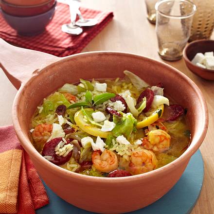Marokkanischer Reistopf mit Garnelen Rezept Marokkanischer Reistopf mit Garnelen Rezept