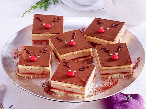 Maronen-Schnitte mit Himbeerkonfitüre Rezept Maronen-Schnitte mit Himbeerkonfitüre Rezept