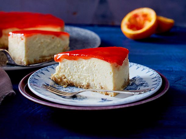 Marzipan-Cheesecake mit Orangenguss Rezept