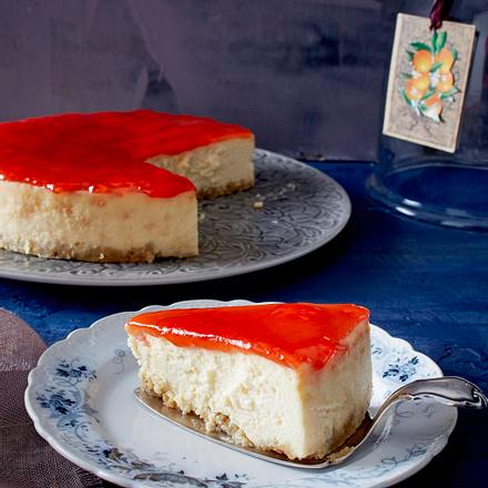 Marzipan-Käsekuchen mit Blutorangencreme Rezept Marzipan-Käsekuchen mit Blutorangencreme Rezept
