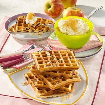 Marzipanwaffeln mit Rosinen Rezept Marzipanwaffeln mit Rosinen Rezept