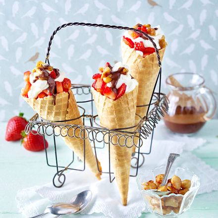 Mascarpone-Erdbeer-Tütchen Rezept
