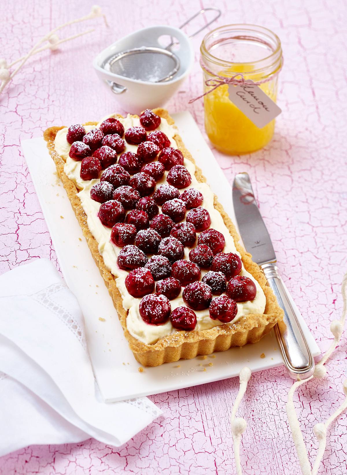 Mascarpone-Kirsch-Tarte Rezept