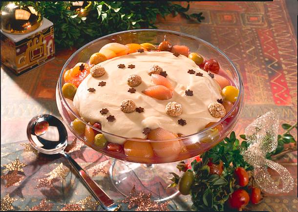 Mascarponecreme auf Rumfrüchten Rezept