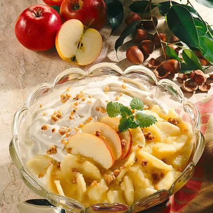 Mascarponecreme mit Apfelkompott für 6-8 Personen Rezept Mascarponecreme mit Apfelkompott für 6-8 Personen Rezept