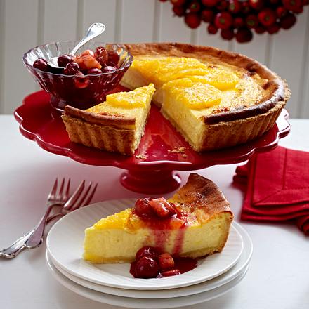 Mascarponetarte mit Weihnachtsfrüchten Rezept