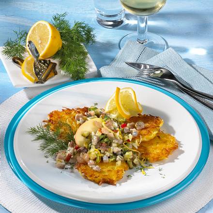 Matjes-Tatar auf Rösti Rezept