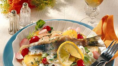 Matjes zu Kartoffelsalat Rezept - Foto: House of Food / Bauer Food Experts KG