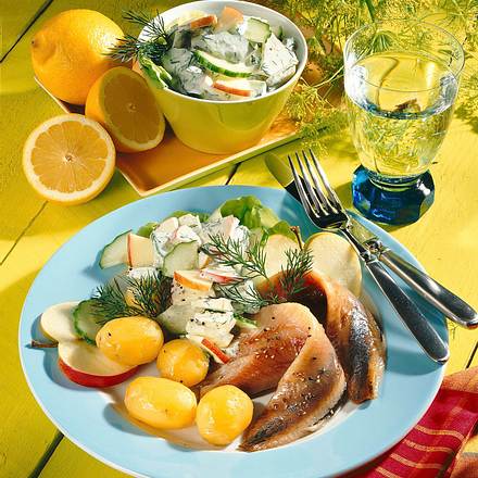 Matjesfilet mit neuen Kartoffeln Rezept Matjesfilet mit neuen Kartoffeln Rezept