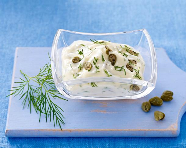 Mayonnaise mit Dill, Kapern und Limettenschale Rezept Mayonnaise mit Dill, Kapern und Limettenschale Rezept