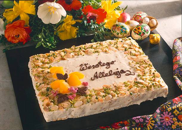 Mazurek mit Vanille-Quark-Füllung Rezept Mazurek mit Vanille-Quark-Füllung Rezept