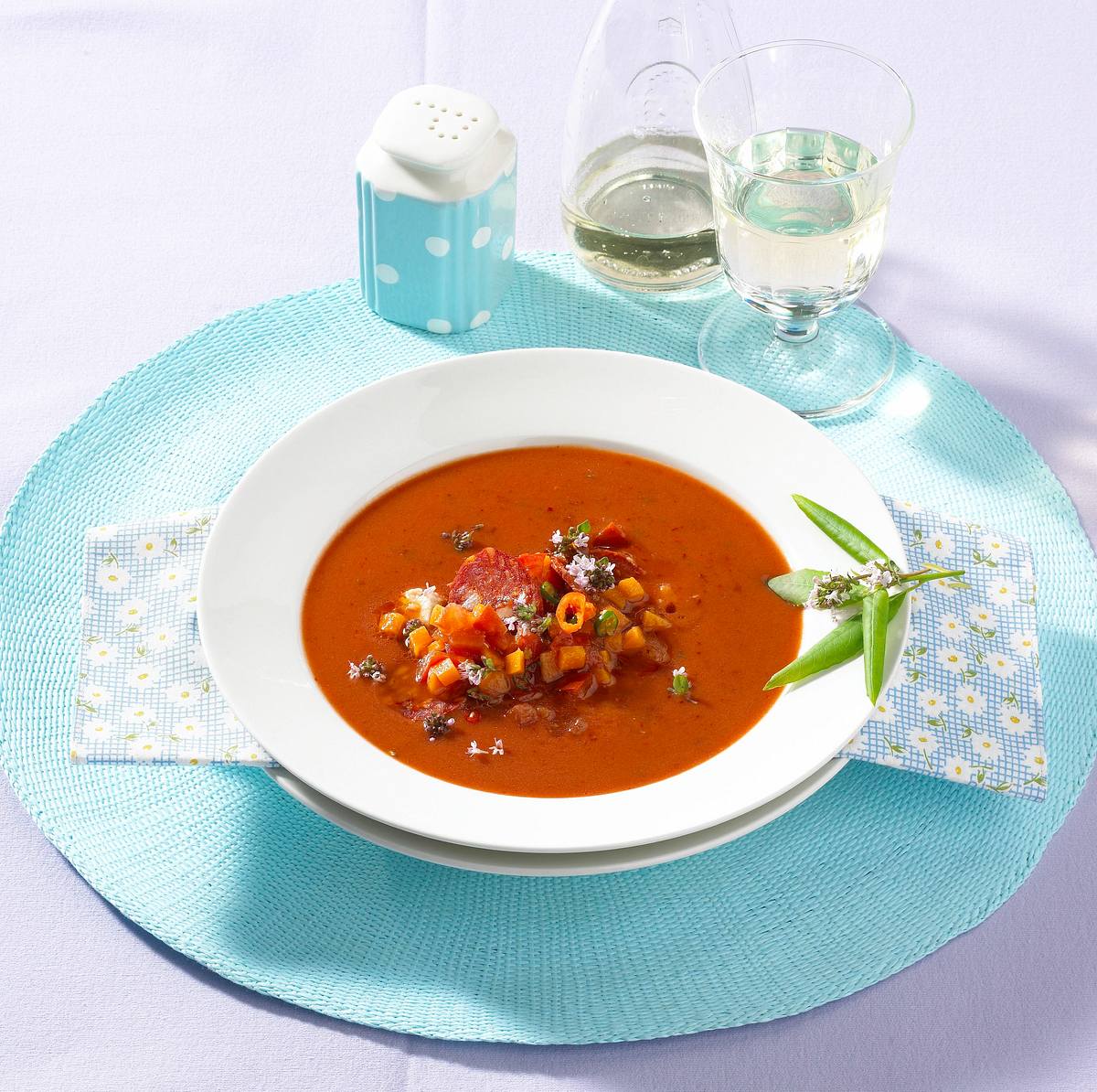 Mediterrane Tomatensuppe Rezept