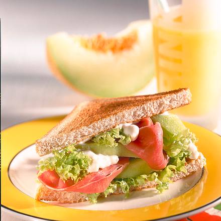 Melon-Ham-Sandwich Rezept Melon-Ham-Sandwich Rezept