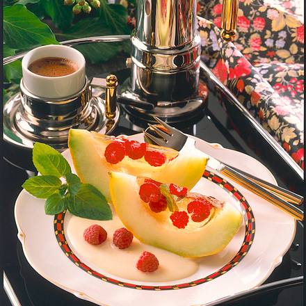 Melone mit Weingelee Rezept Melone mit Weingelee Rezept