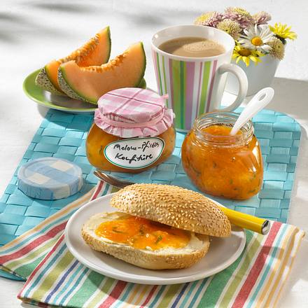 Melone-Pfirsich-Konfitüre Rezept