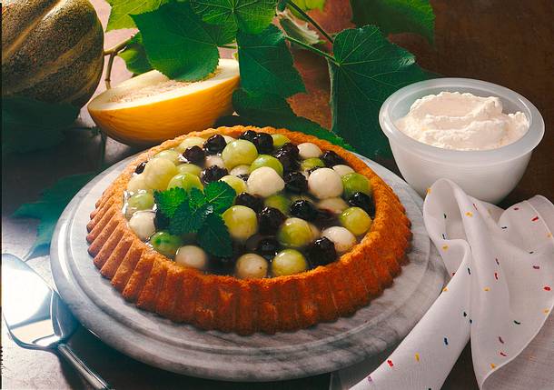 Melonen-Brombeer-Torte Rezept