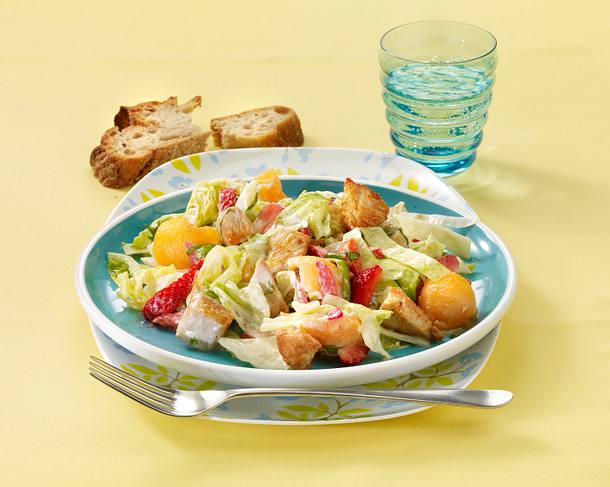 Melonen-Cocktail mit gebratenem Putenfleisch Rezept Melonen-Cocktail mit gebratenem Putenfleisch Rezept