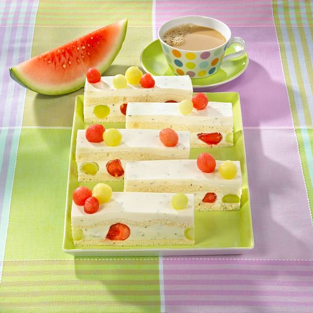 Melonen-Minze-Schnitten Rezept
