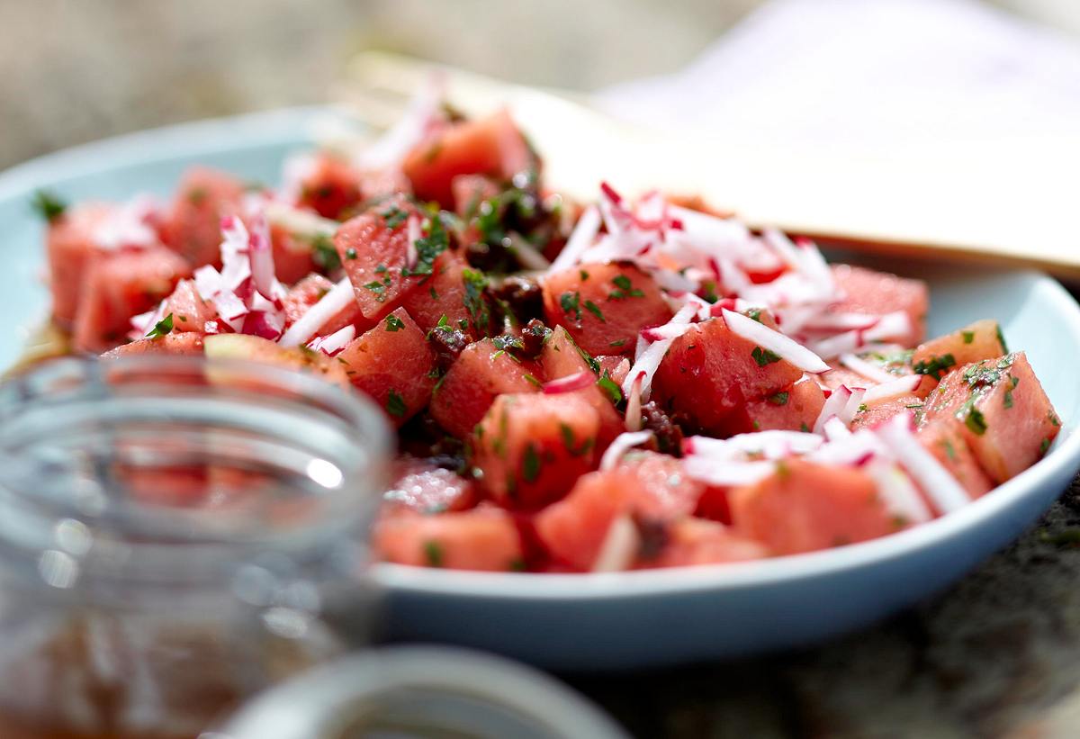 Melonen-Radieschen-Salat Rezept