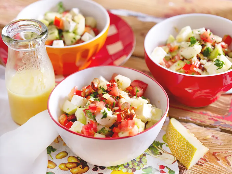 Melonen-Sommersalat Rezept Melonen-Sommersalat Rezept