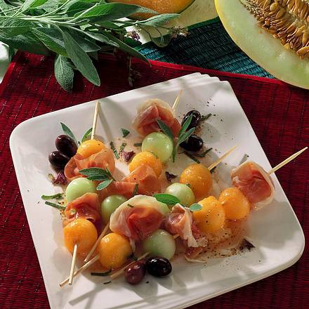 Melonen-Spieße Rezept Melonen-Spieße Rezept