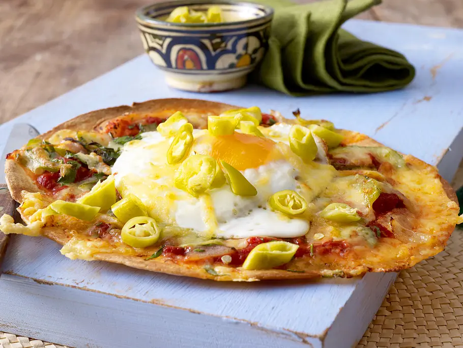 Mexikanische Eier auf Tortillafladen Rezept Mexikanische Eier auf Tortillafladen Rezept
