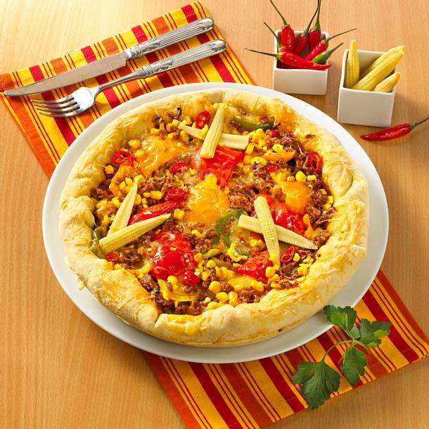 Mexikanische Hackpizza Rezept Lecker