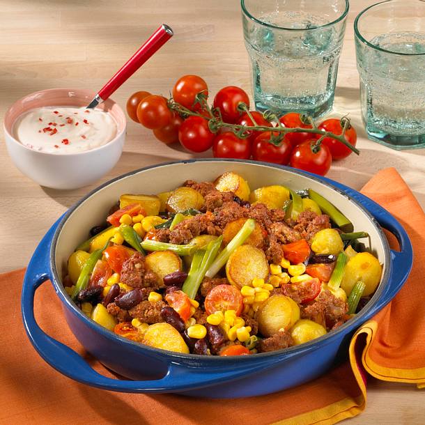 Mexikanische Kartoffelpfanne Rezept Mexikanische Kartoffelpfanne Rezept