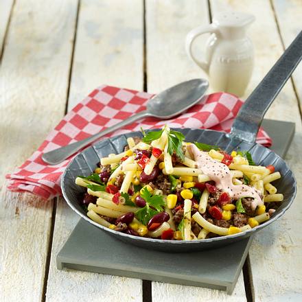 Mexikanische Nudelpfanne (Aus vier mach eins) Rezept