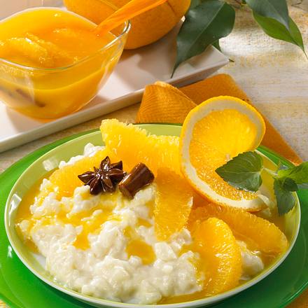 Milchreis mit Orangenfilets Rezept Milchreis mit Orangenfilets Rezept