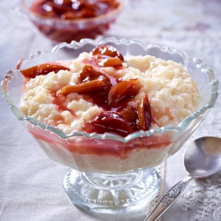 Milchreis mit Pflaumenkompott Rezept Milchreis mit Pflaumenkompott Rezept