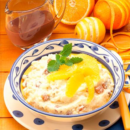 Milchreis mit Schokosoße Rezept Milchreis mit Schokosoße Rezept