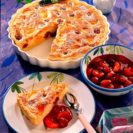 Milchreisquiche mit Kompott Rezept