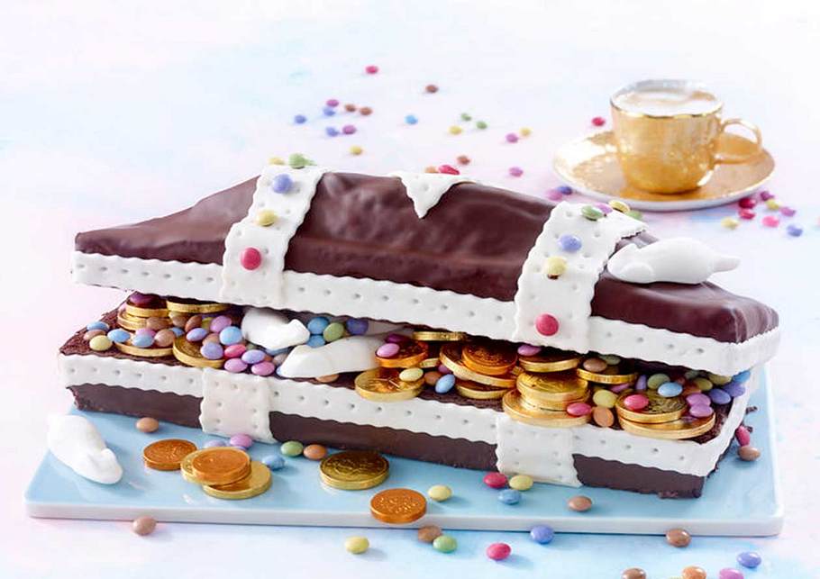Millionärs-Schatulle mit Schokolinsen Rezept